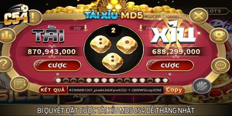 Bí quyết đặt cược Tài Xỉu MD5 dễ thắng nhất